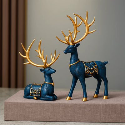 Pareja de Ciervos Imperiales™ – Arte Escultórico para un Hogar con Estilo