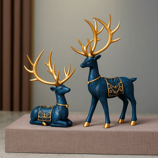 Pareja de Ciervos Imperiales™ – Arte Escultórico para un Hogar con Estilo